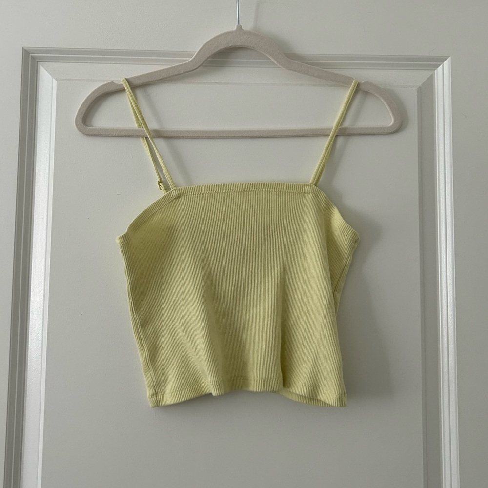 yellow crop top
